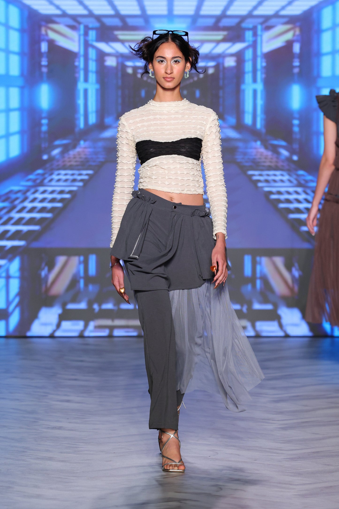 Beige Dylan Knit Turleneck Top - ALEX S. YU