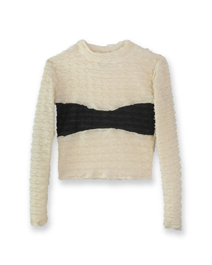 Beige Dylan Knit Turleneck Top - ALEX S. YU
